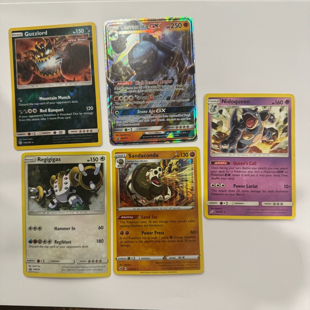 Pokemon Card Collection - Blue, Gold, Purple, Black